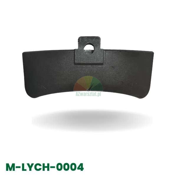 Black plastic cover for a deflector spoon for agricultural machinery, model M-LYCH-0004