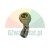 Metal 90 degree elbow connector with external thread.