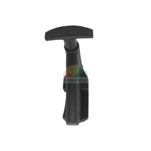 Black rubber T-handle draw latch on a white background.