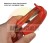 Red flexible plastic component being bent by hand, demonstrating the high durability of the material.
