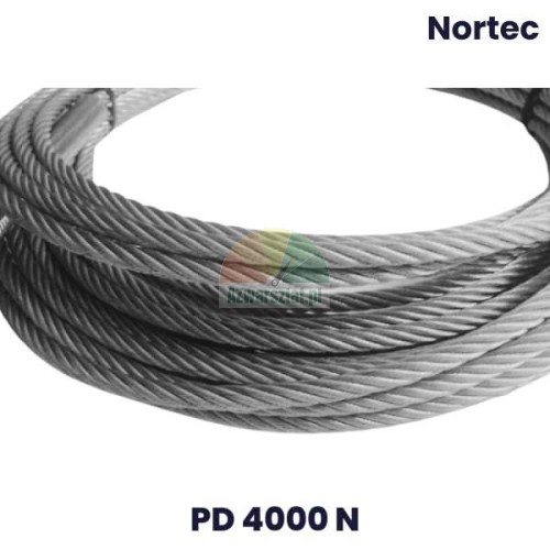 Steel cable for Nortec PD 4000N lift coiled in a loop