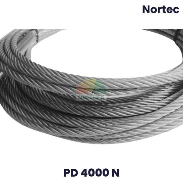 Steel cable for Nortec PD 4000N lift coiled in a loop