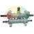 White plastic manifold assembly with metal shafts and a top connector