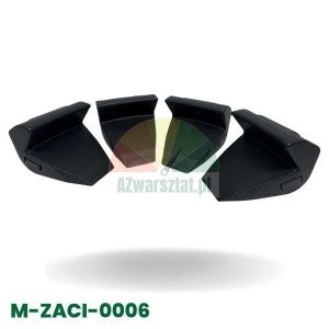 Set of four black plastic jaw protectors for tire changer clamps type C