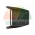 Black plastic end cap for aluminum profile or track, top view.