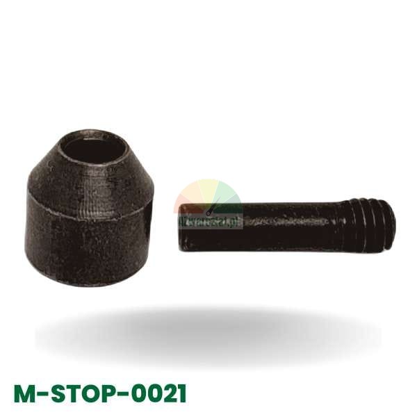Metal guide roller for tire changer mounting head with mounting screw
