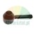 Black metal nozzle tip with a threaded stem on a white background.