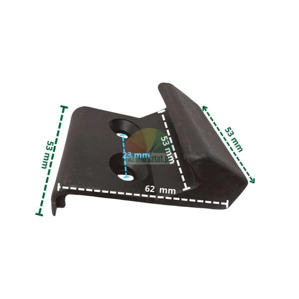 Black plastic terminal cover with dimensions