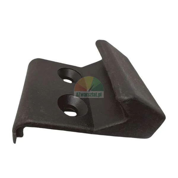 Black metal mounting bracket with two screw holes