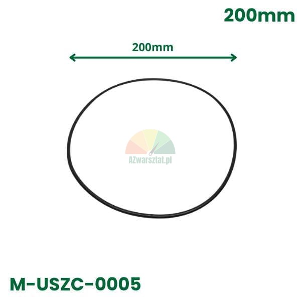 Black o-ring gasket with 200mm diameter, model M-USZC-0005