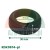 Black rubber gasket with dimensions: inner diameter 19 mm, outer diameter 30 mm, height 8 mm. Product code RDK0674-pl.