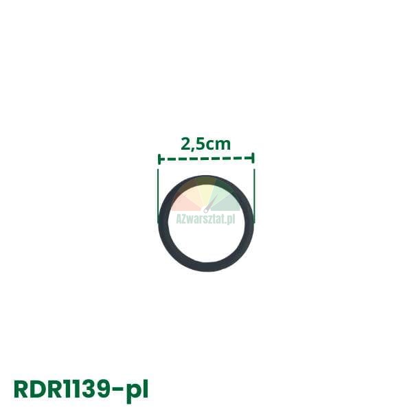 Black o-ring with an outer diameter of 2.5 cm, model RDR1139-pl