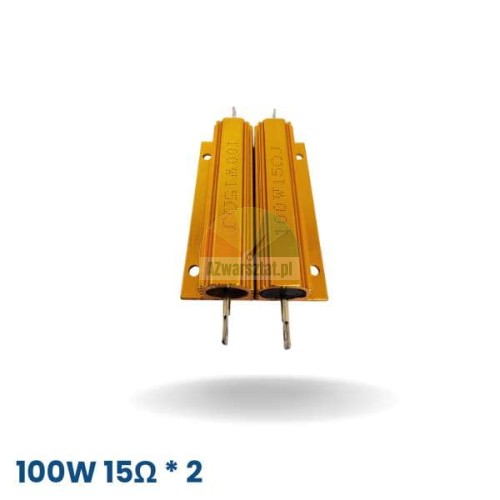 Set of two gold 100W 15 Ohm brake resistors for wheel balancing machine