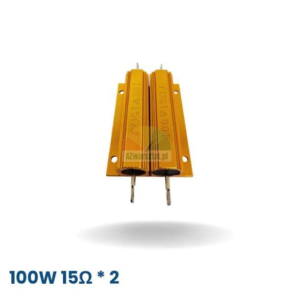 Set of two gold 100W 15 Ohm brake resistors for wheel balancing machine