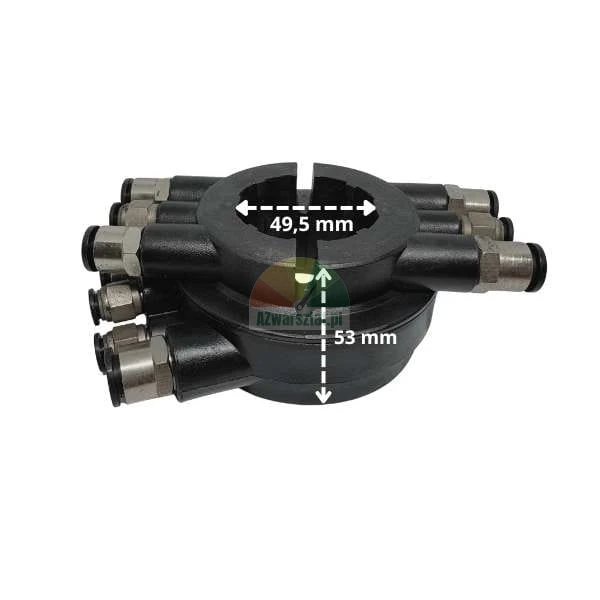 Under-table air distributor TYPE B with dimensions 49.5 mm and 53 mm