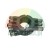 Black pneumatic distributor ring with multiple push-in fittings
