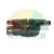 Pneumatic rotary distributor with push-in fittings, black industrial component on white background