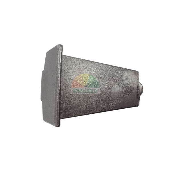 Cast iron post cap, square fence plug with a textured surface