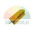 Gold aluminum housed power resistor 100W 16 Ohm with heat sink.