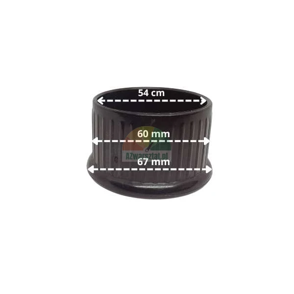 Plastic holder for 36mm hexagonal rod with dimensions