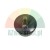 Black round plastic knob with indicated dimensions of 9 mm for the hole and 13 mm for the top part.