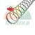 Metal helical spring on a white background with a 24h shipping from Poland icon.