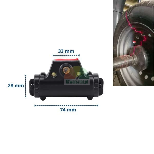 Universal laser pointer for wheel balancers Type A with dimensions