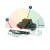 Magnetic sensor with mounting base, dimensions 89 mm length and 44 mm height, elements marked with numbers 1 and 2.