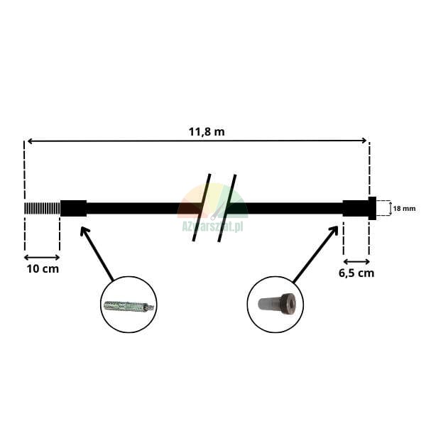 Steel cable for SDW50 four-post lift 11.8m