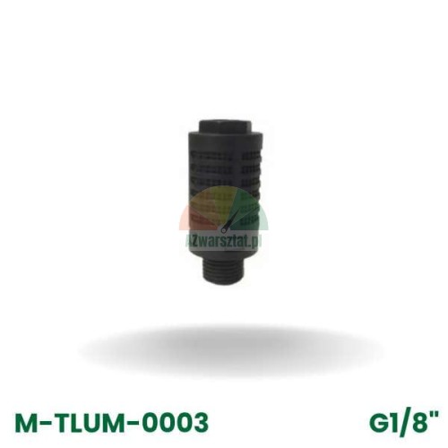 Black plastic pneumatic silencer with G1/8 inch thread