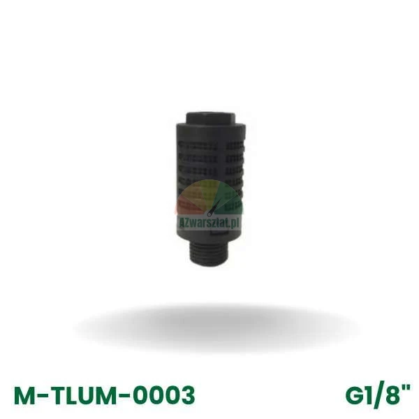 Black plastic pneumatic silencer with G1/8 inch thread