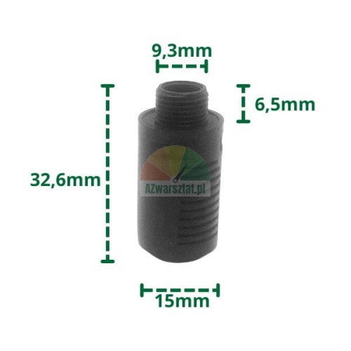 Plastic pneumatic muffler G1/8 with dimensions