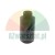Black plastic component with thread and ribbed surface