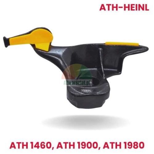 Replacement steel mounting head for tire changers ATH 1460, ATH 1900, ATH 1980 with yellow plastic inserts.