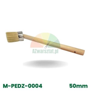 Angled tire mounting paste brush 50mm with wooden handle