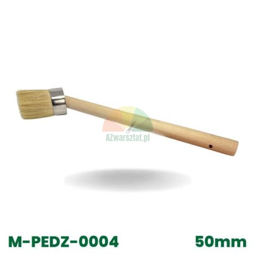 Angled tire mounting paste brush 50mm with wooden handle