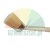 Round radiator paintbrush with a wooden handle and light bristles