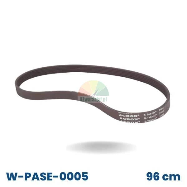 Black drive belt for wheel balancer, 96 cm long, Acron brand.
