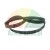 Black multi-ribbed drive belt branded ACRON S-Teknic 348J, coiled on a white background.