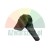 Black mechanical lever latch component with mounting hole