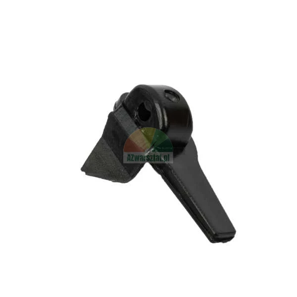 Black mechanical lever latch component with mounting hole