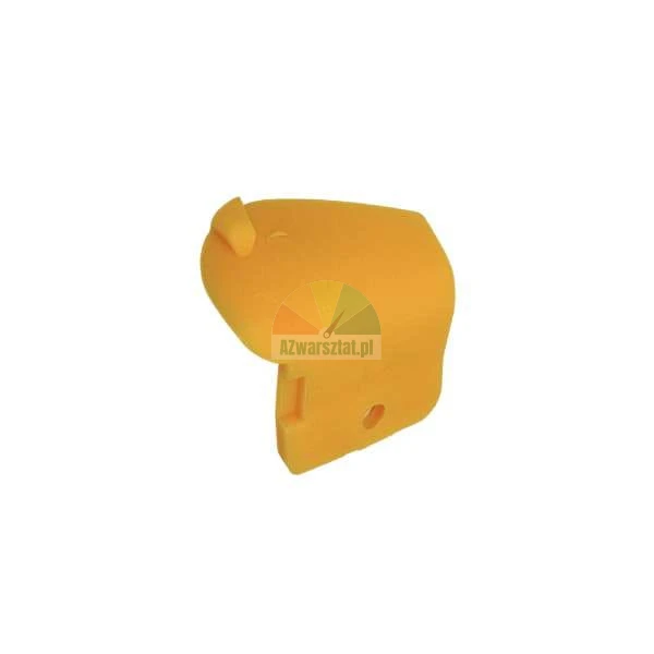 Yellow plastic corner protector on a white background