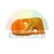 Orange plastic chainsaw chain guide component with two mounting holes on white background
