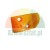 Orange plastic mounting element with two holes.