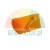 Small orange plastic component with two mounting holes on a white background.