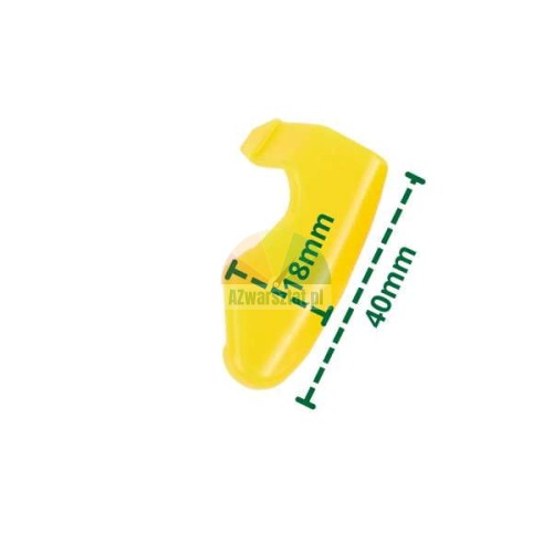 Plastic mounting foot cover Type P with dimensions 18mm and 40mm
