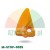 Orange plastic mounting foot cover type I