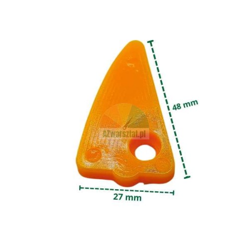 Orange plastic mounting foot cover type I 48x27 mm