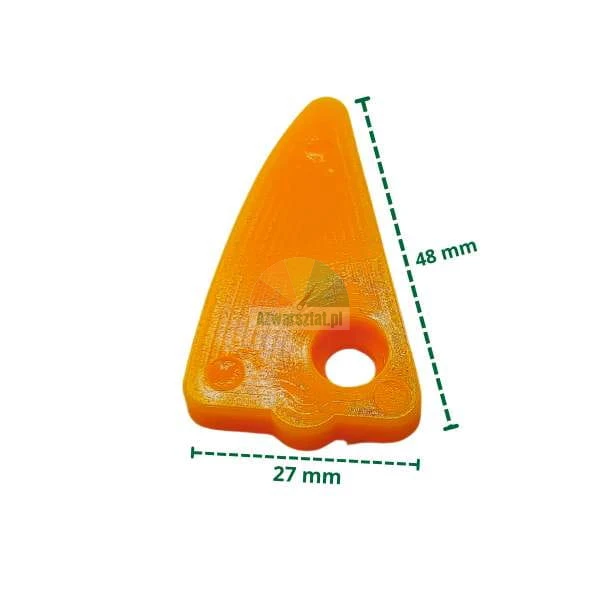 Orange plastic mounting foot cover type I 48x27 mm