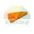 Orange silicone and grout smoother tool with a finger hole